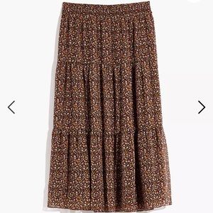Madewell (Re)sourced Georgette Tiered Maxi Skirt in Folktale Paisley